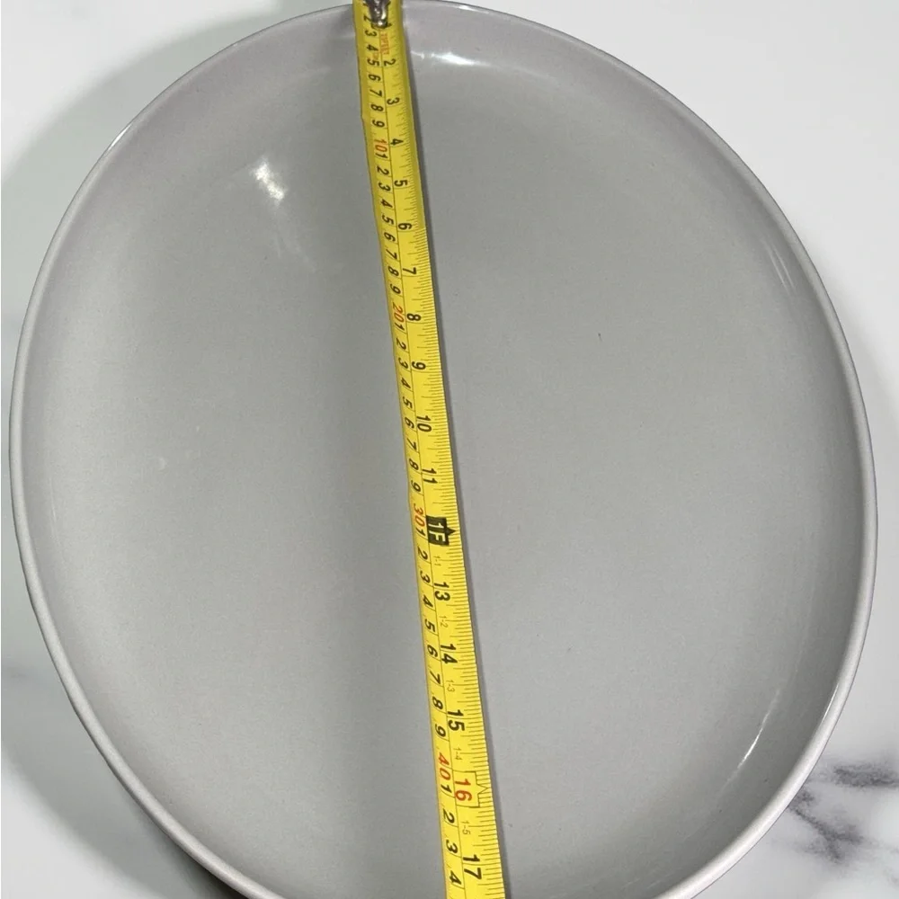 Hotel Collection Slate Gray Porcelain Accent Platter